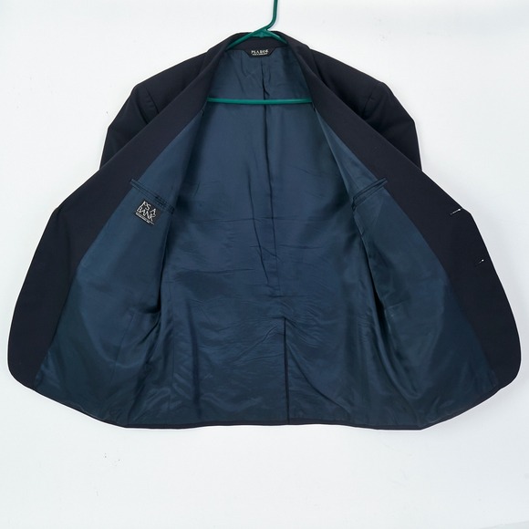 Jos A Bank 44R Navy Blue + Gold Buttons Wool Blazer Sport Coat Suit Jacket - Picture 9 of 15